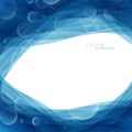 Abstract Blue water background. Vector illustration Royalty Free Stock Photo