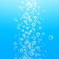 Abstract Blue Water Bubbles Background Royalty Free Stock Photo