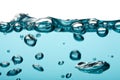 Abstract blue water bubbles background Royalty Free Stock Photo