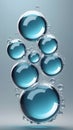 Abstract Blue Water Bubbles Background Royalty Free Stock Photo