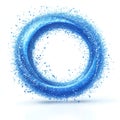 Abstract Blue Water Circle Splash Design Element Perfect for backgrounds or website banners Royalty Free Stock Photo