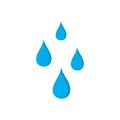 Abstract of blue water drop icons on white background. water drops vector illustration. water rain drops. nature icon