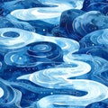 Abstract Blue Water Flow Pattern Royalty Free Stock Photo