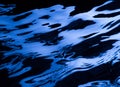 Abstract blue water forms waves.