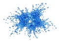 Abstract blue water splatter burst dynamic splash liquid movement energy isolated on white background Royalty Free Stock Photo