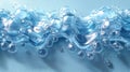 Abstract Blue Water Wave with Bubbles on Soft Background for Design and Art Projects Royalty Free Stock Photo