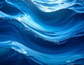 Abstract blue water waves background 3d render surface texture Royalty Free Stock Photo