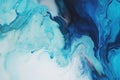Abstract blue watercolor paint marble background , Ink colors are amazingly bright artwork watercolor , Generate Ai