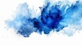 Abstract blue watercolor spill background