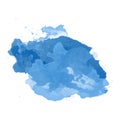 Abstract blue watercolor splash design, editable, versatile