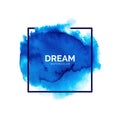Abstract blue watercolor splash
