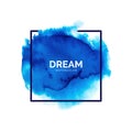 Abstract blue watercolor splash Royalty Free Stock Photo