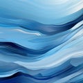 Abstract Blue Watercolor Waves Layers, Lines, And Impasto Brushstrokes