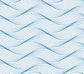 Abstract blue wave art line pattern background