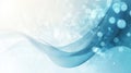 Abstract blue wave background with bokeh effects and soft gradients