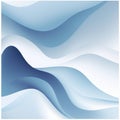 Minimal Vector Illustration Of Soft Blue And Light Gray Organic Waves Royalty Free Stock Photo