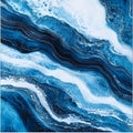abstract blue wave background. Marble blue patterned texture background. Abstract marbling artwork for design. Abstract Royalty Free Stock Photo