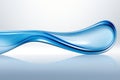 abstract blue wave background with reflection vector illustration Royalty Free Stock Photo