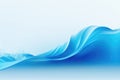 Abstract blue wave background. Stylized water flow banner