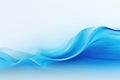 Abstract blue wave background. Stylized water flow banner