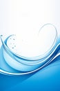 abstract blue wave background vector illustration Royalty Free Stock Photo