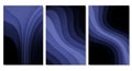 Abstract Blue Wave Backgrounds Set Royalty Free Stock Photo