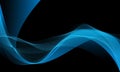 Abstract blue wave curve line light dynamic movement overlap on black design modern futuristic technology background vector Royalty Free Stock Photo