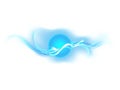 Abstract Blue Wave Design Element with Flowing Lines and Gradient Effect Vector Illustration Royalty Free Stock Photo