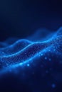 Abstract blue wave glowing digital lines tech background blue background innovation Royalty Free Stock Photo