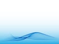 Abstract blue wave on a light background. Design element