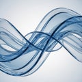 Abstract blue wave of liquid flowing in a dynamic fluid motion, representing purity and movement Royalty Free Stock Photo