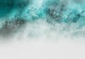 Abstract blue wave ocean watercolor background. Artistic painted background for design, wallpaper, texture. Modern art. Royalty Free Stock Photo