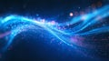 Abstract Blue Wave Particle Background Design Royalty Free Stock Photo