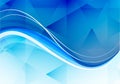 Abstract blue wave polygon background Royalty Free Stock Photo