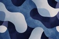 The abstract blue wave repetitive pattern polygon geometry in background. AIG51. Royalty Free Stock Photo