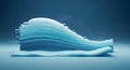 Abstract Data Visualization: Flowing Blue Waves Royalty Free Stock Photo