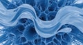 Abstract blue wave swirls texture microscopic cellular structure digital art Royalty Free Stock Photo