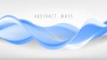 Abstract blue wave vector background Blue wave flow