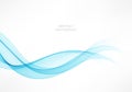 Abstract blue wave vector background Blue wave flow Royalty Free Stock Photo