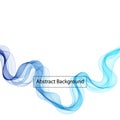 Abstract blue wave vector background Blue wave flow. eps 10 Royalty Free Stock Photo