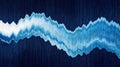 Abstract Blue Waveform Sound Visualization on Dark Background Royalty Free Stock Photo