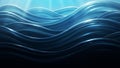 Abstract Blue Waves Background Modern Fluid Pattern Dynamic Ocean Ripple Texture Water Flow Design Royalty Free Stock Photo