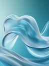 Abstract blue waves creating a fluid, dynamic design background. Royalty Free Stock Photo