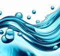Abstract blue waves on white background Royalty Free Stock Photo