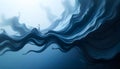 Abstract Blue Waves: A Digital Art Masterpiece Royalty Free Stock Photo
