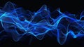 Abstract Blue Waves Digital Artwork