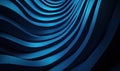 Abstract blue waves, flowing curves, smooth texture, modern design, digital art, dynamic composition, depth and Royalty Free Stock Photo