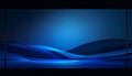 Abstract blue waves with glowing light and dark framed background flowing Royalty Free Stock Photo