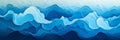 Abstract Blue Waves Illustration with Flowing Gradients for Decorative Backgrounds and Projects Royalty Free Stock Photo
