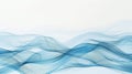 Abstract blue waves sway gracefully against a soft backdrop Royalty Free Stock Photo